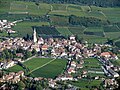 Blick auf Kaltern vom Mendelpass