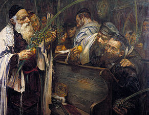 Leopold Pilichowski, Sukkot w synagodze, 1894/95