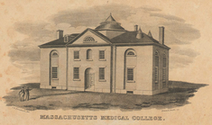 The old building of Massachusetts Medical College on Mason Street