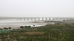 Luoyang Bridge over the estuary of the Luo River