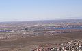 The confluence of the Yakima & the Columbia as seen from Badger Mountain, Richland. (January 2006)