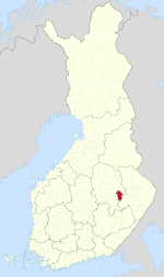 Location of Tuusniemi in فن لینڈ