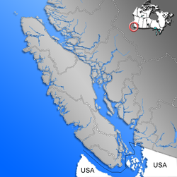 Vancouver Adası Haritası