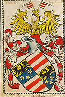 Wappen der Grafen von Wertheim, vermehrt mit dem der Herrschaft Breuberg, im Scheiblerschen Wappenbuch