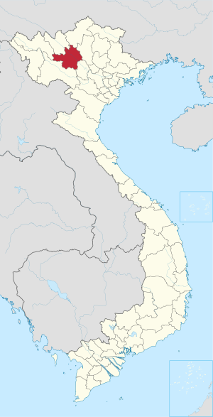 Karte von Vietnam mit der Provinz Yên Bái hervorgehoben
