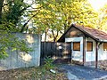 The entrance to the crematorium of the New Public Cemetery