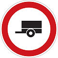 B 33: No vehicles towing trailers