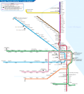 Chicago L route map