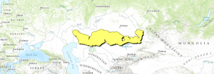 Ecoregion territory (in yellow)