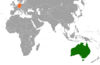 Location map for Australia and Germany.