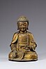 Gilt-bronze Seated Amitabha Buddha. Joseon dynasty. h. 27.9 cm. National Museum of Korea.