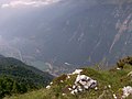 Lago del Restello dal Monte Millifret nella parte meridionale della Val Lapisina