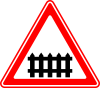 Level crossing with barrier or gate