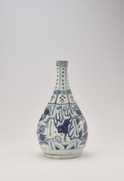 Ming dynasty ceramic-porcelain bottle highlighted in The Macau Museum in Lisbon, Portugal