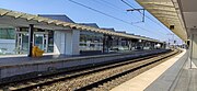 View of the platforms and tracks