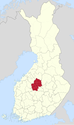 Location of Saarijärvi-Viitasaari sub-region