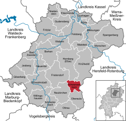 Schwarzenborn – Mappa