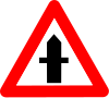 A11: Dangerous cross road with a non-priority road