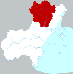 Location of Yongjia County within Wenzhou