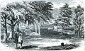 Illustration of Foochow Mission Cemetery, ca. 1858, by Erastus Wentworth