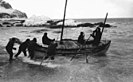 Shackleton and his crew launching the James Caird from Elephant Island