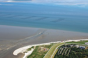 Östliches Strandende direkt an der Innenjade