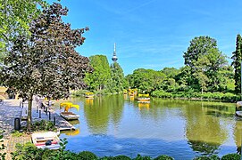 Luisenpark: Kutzerweiher mit Gondolettas