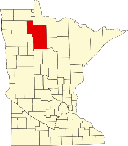 Karte von Beltrami County innerhalb von Minnesota