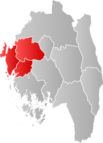 Kart over Mosseregionen