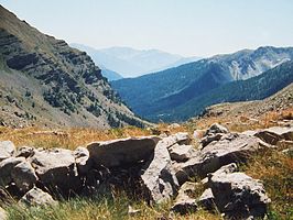 Uitzicht vanaf de Col de la Moutière