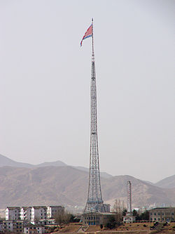 Der Flaggenmast von Kijŏng-dong