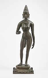 Queen Sembiyan Mahadevi as the Goddess Parvati. Bronze. Chola dynasty, 10th century
