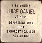 Stolperstein für Luise Daniel (Lindenstraße 9)