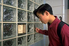 "Mnemonics" is a mural in the school, created in 1992 by Kristin Jones and Andrew Ginzel