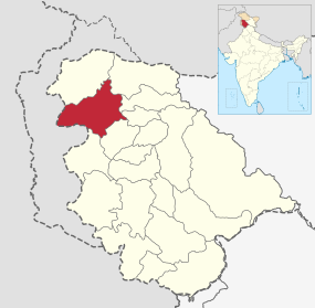 Positionskarte des Distrikts Baramulla