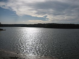 Aerial view of Lac de Bouzey