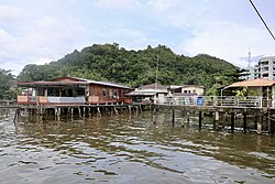 Stilt homes at the village