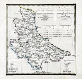 Kiev Guberniyası harita üzerinde
