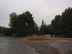 Roundabout in central Zangilan