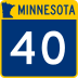 Trunk Highway 40 marker