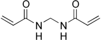 Skeletal formula of methylenebisacrylamide