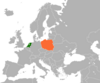 Location map for the Netherlands and Poland.