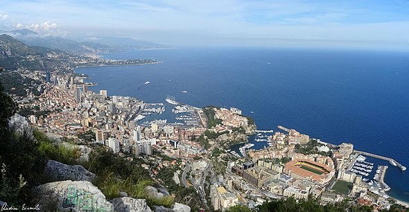 Monaco from the Tête de Chien