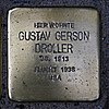 Stolperstein Rueckertstraße 51 Droller Gustav Gerson