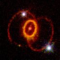 Der Überrest der Supernova 1987A, aufgenommen im März 2005