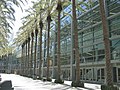 Side exterior view of the Anaheim Convention Center.