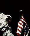 Apollo 17 Astronaut Cernan Adjusts U.S. Flag on Lunar Surface (5052744448).jpg