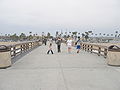 A view of the Balboa Pier looking towards land.