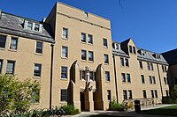 East side of Howard Hall, with its arch