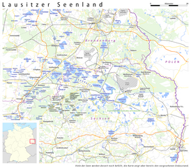 Karte des Lausitzer Seenlands